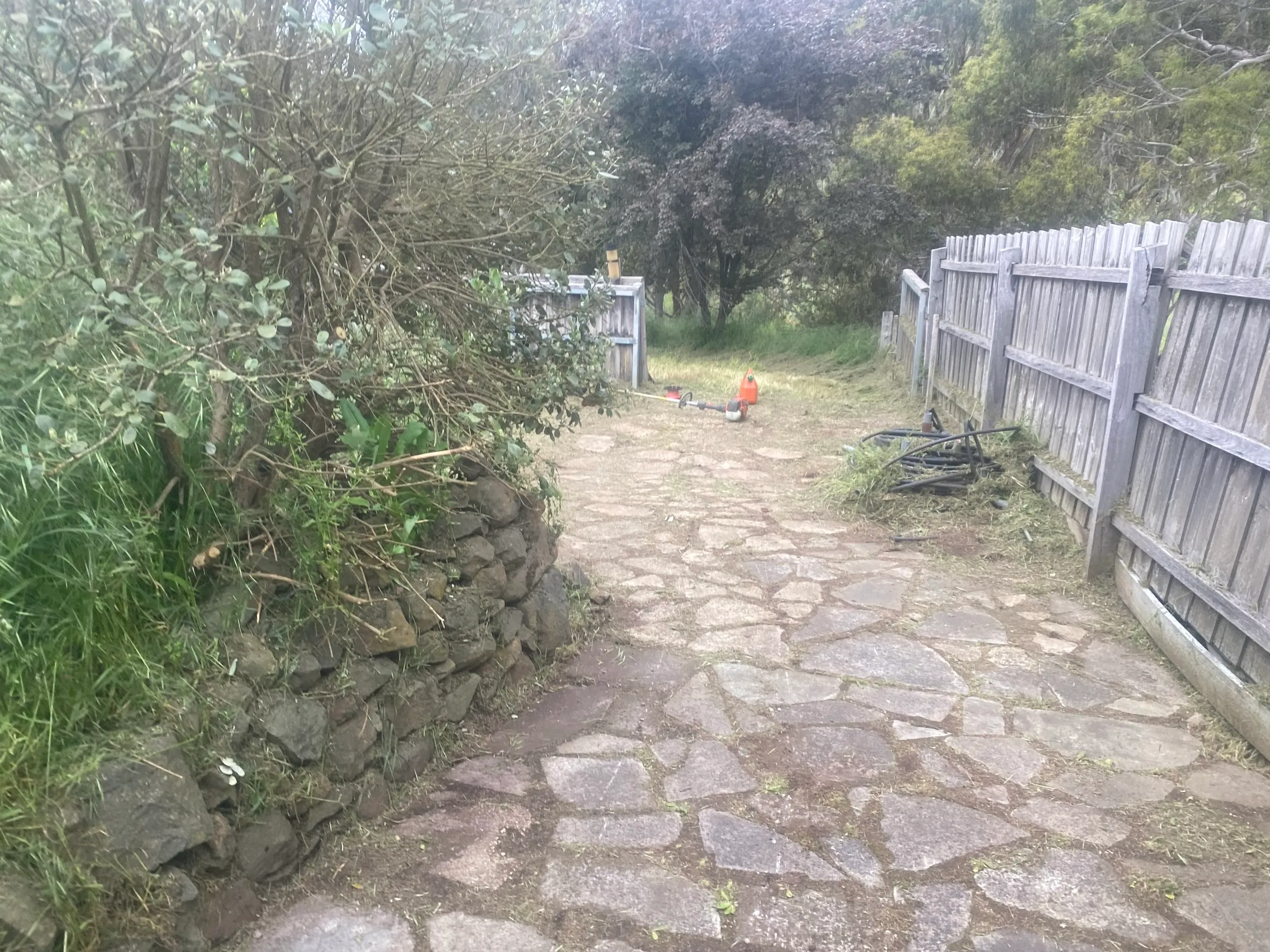 Same paving cleared and tidied